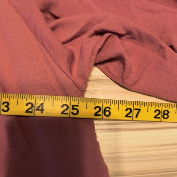 Women's Balloon Long Sleeve Dress - Prologue Sz M Cottagecore Dusty Rose Pink - Picture 9 of 10